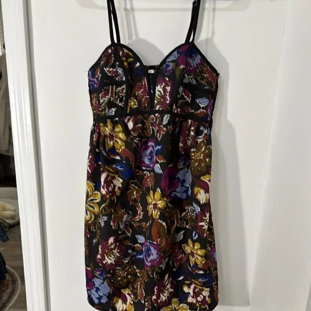 Xhilaration Floral Black Dress Size M